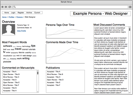 Figure 3: Single user persona example