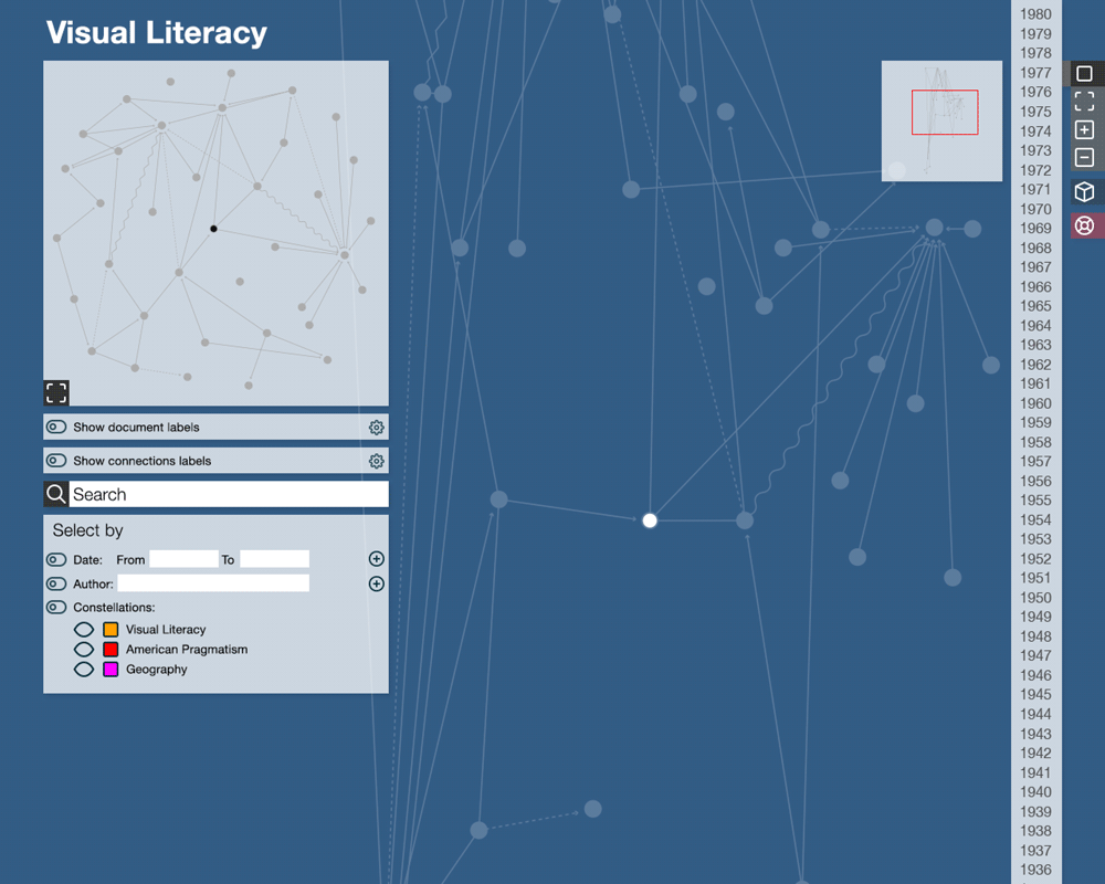 Figure 7: Application of design premises – selection of a single item by clicking it, omitting labels