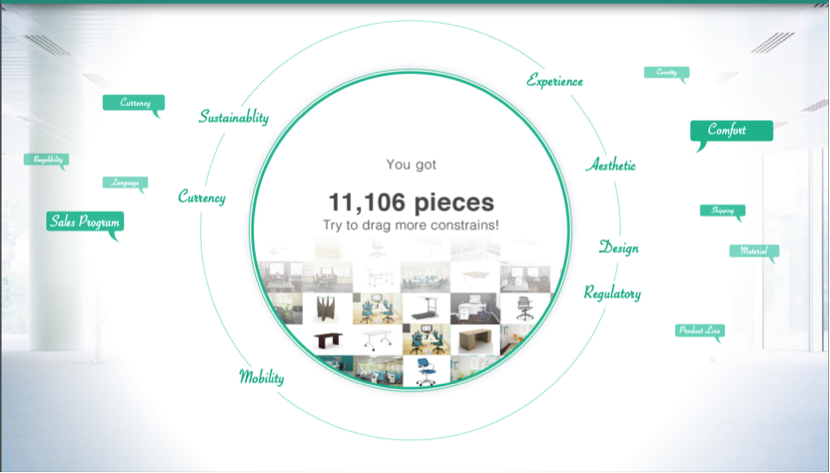 Figure 3: A focus on the variety of types of metadata that could appear in this alternative to the current Mandala Browser interface is suggested by the words shown around the central display area.