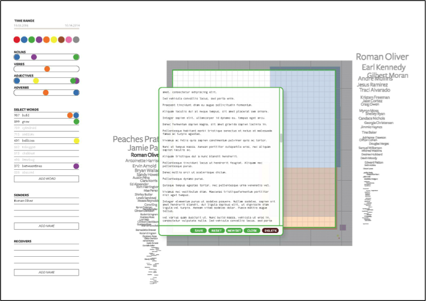Figure 7: Selecting an entire topic square yields a screen that shows its features.